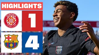 GIRONA FC 1  4 FC BARCELONA  RESUMEN LALIGA EA SPORTS [upl. by Trilby]