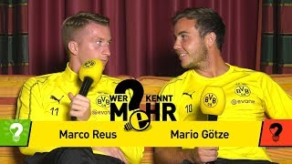 Marco Reus vs Mario Götze  Who knows more  The BVBDuel [upl. by Lelia]