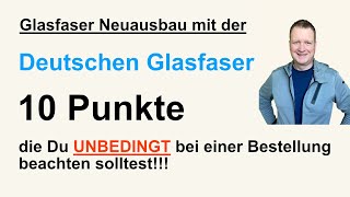 Neuer Internet Anschluss mit der Deutschen Glasfaser Diese Punkte solltest Du unbedingt beachten [upl. by Weeks]