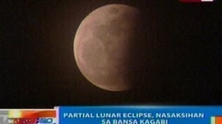 NTG Partial Lunar Eclipse nasaksihan sa bansa kagabi [upl. by Mercie]