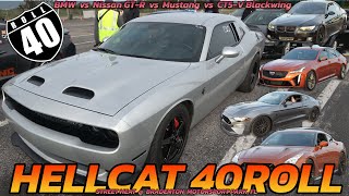 Hellcat 40roll vs CT5 V Blackwing vs BMW vs Nissan GTR vs Mustang  Street Heat Bradenton Motorsport [upl. by Ativad725]