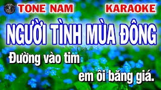 Karaoke Nhạc Sống Tone Nam  Người Tình Mùa Đông Rumba [upl. by Kienan840]