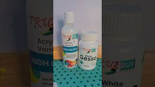 White Gesso ampAcrylic varnish creative ytshorts viralshorts diy Creative ftima [upl. by Irakuy531]