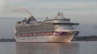 SOUTHAMPTON FIVE CRUISE SHIP EARLY MORNING ARRIVAL SPECIAL TODAY 210522 [upl. by Suiraj]