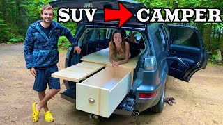 I Turned My SUV Into A Camper  DIY Camping Conversion Start to Finish [upl. by Themis]