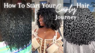 How to Start Your Curly Hair Journey  Transition to Natural Hair Tips amp Tricks [upl. by Arella893]