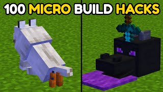 Minecraft  100 MICRO Build Hacks [upl. by Florio463]