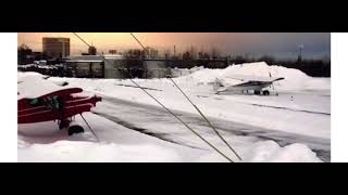 DC3 Belly landing Merrill Field Anchorage  Alaska [upl. by Enyt]