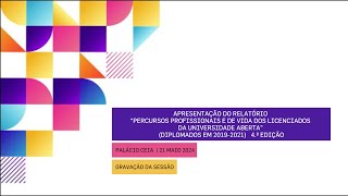 Percursos Profissionais e de Vida dos Licenciados da Universidade Aberta  4ª edição [upl. by Tiduj]