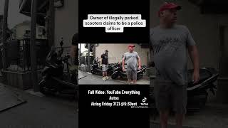 Owner of illegally parked scooters claims to be police officer illegalparking gatlinburg [upl. by Aleak567]