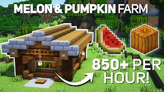 Minecraft Aesthetic Auto Melon amp Pumpkin Farm Tutorial 117 how to build [upl. by Huai]