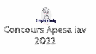 correction exemple concours apesa 2022 préparation [upl. by Tegdig]