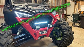 Front Mesh Grille wLight for Polaris RZR PRO XP From AUTVPROCOM Link in description and fitment [upl. by Suollecram]