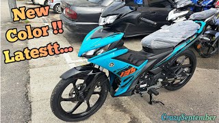 YAMAHA 135LC FI NEW COLOR  METALLIC CYAN Latest [upl. by Cornelle337]