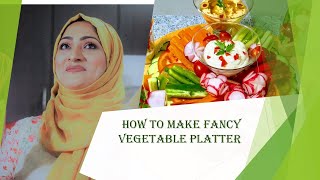 How to make Fancy Vegetable Platter with Ranch and Hummus Dip at home [upl. by Agn]