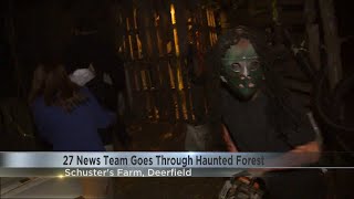 27 News team goes through haunted forest [upl. by Arnulfo]