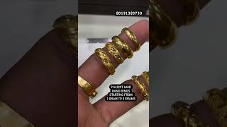 Band Rings 15 grams Lavanya Mula gold goldjewellery [upl. by Notfa]