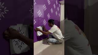 New stencil wall stencil design stencil artistpainting painting painter shorts youtubeshorts [upl. by Thayne]