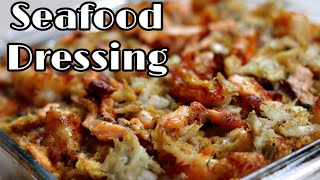 Seafood Cornbread Dressing Recipe  How to Make Cornbread Dressing  Cornbread Stuffing Recipe [upl. by Asteria]