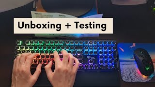 RK Royal Kludge Typewriterstyle Mechanical Keyboard  Unboxing amp Testing [upl. by Coletta]