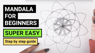 How to draw MANDALA ART for beginners NEW  SUPER EASY  Vijayta Sharma [upl. by Itsyrc]