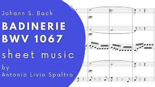 Bach  Badinerie clarinet trio sheet music [upl. by Ameehs]