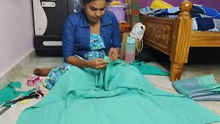 Long Pleated Gown Cut பன்னலாம் வாங்க🥰rajisstory22 fashion tailoring sewing tailoringchannel [upl. by Mayeda829]