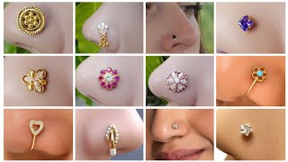 Gold nose pin designs 2024gold nose ring designs for ladiesfashion ideas [upl. by Alyakcm]