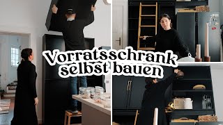 Wir BAUEN meinen TRAUM VORRATSSCHRANK mit Leiter  IKEA Billy Hack  Speisekammer in der Küche [upl. by Musetta]