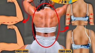 STANDING Toned BACK amp ARMS in just 9 MinsDays Weight Vs No Weight [upl. by Garihc33]