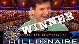 Robert Brydges becomes the THIRD MILLIONAIRE  Who Wants To Be A Millionaire [upl. by Reteip]