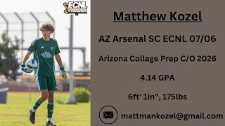 Matthew Kozel ECNL Phoenix 2024 Highlights [upl. by Gilges165]