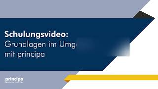 Schulungsvideo Grundlagen im Umgang mit principa [upl. by Flinn]