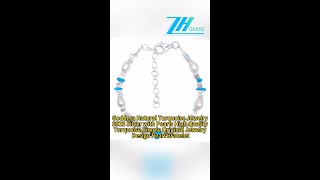 GN2024111203 Goddess Natural Turquoise Jewelry S925 Silver with Pearls High Quality Turquoise [upl. by Sessler]