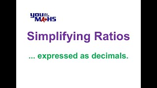 Ratios  Simplifying ratios with decimals [upl. by Kraska164]