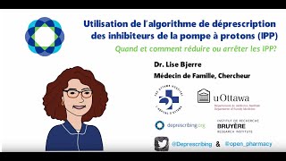 Utilisation de l’algorithme de déprescription des inhibiteurs de la pompe à proton IPP [upl. by Rovner]