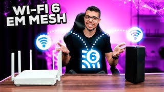 MONTEI UMA INCRÍVEL REDE MESH WiFi 6 COM ROTEADORES DA XIAOMI [upl. by Ahsimot657]