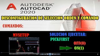 COMO SOLUCIONAR LA DESCONFIGURACION AL SELECCIONAR OBJETOS ANTES DE EJECUTAR COMANDOS EN AUTOCAD [upl. by Siward827]