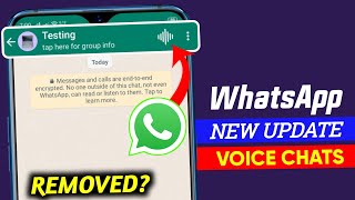 WhatsApp Voice Chats update  WhatsApp new update  WhatsApp Group Voice Chat feature [upl. by Sarazen]