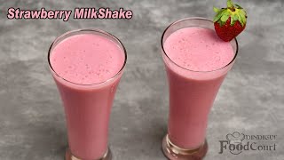 Strawberry Milkshake Easy Summer Drink Milkshake Recipes [upl. by Eninaj]