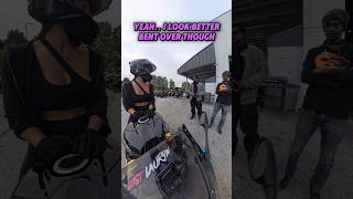 THEY DIDN’T EXPECT THAT 😂 hogs harleydavidson motogirl gixxer girlbikers bikergirl gsxr [upl. by Sontag]