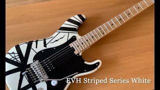 Panama  Van Halen Guitar coverEVH Striped Series White with Black Stripes [upl. by Anaiek]