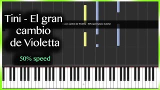 Tini  El gran cambio de Violetta  50speed Piano Tutorial [upl. by Acquah]