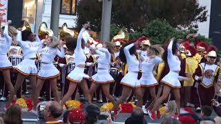 The USC Band and Song Girls Perform quotTuskquot at the Union Square Pep Rally [upl. by Riane924]