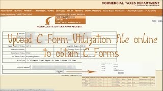 Upload C Form Utilization File Excel online to obtain C Forms [upl. by Lisandra974]