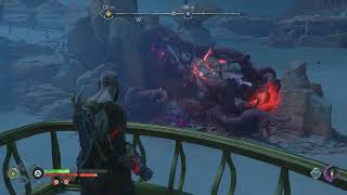 God of War Ragnarok Alfheim The Forbidden Sands  Throwing Axe Puzzle  Red Vine Hive Puzzle [upl. by Goeger]