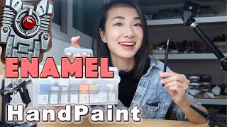 ENAMEL HAND PAINT GUNPLA DETAILS using Testors and Tamiya [upl. by Coyle]