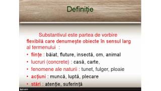 Substantivul notiuni generale [upl. by Ruenhcs]