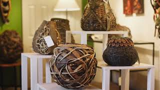 Sculptural Art Baskets from Matt Tommey  Twined Basket  Fiber Art [upl. by Amyaj]