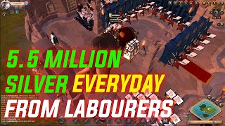 How My Albion Online Laborers Make 55M Silver per day through passive income [upl. by Ellitnahc]